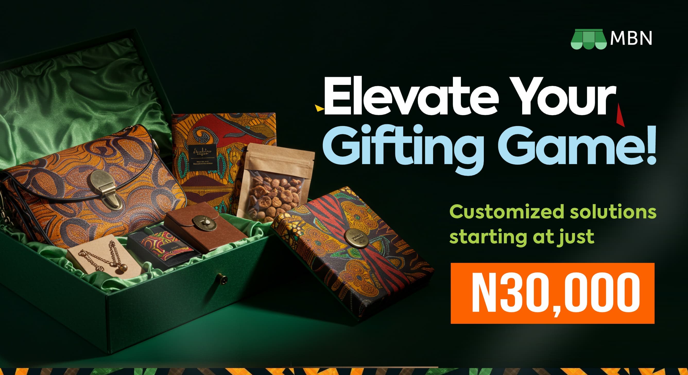 Beautiful gift arrangements showcasing made-in-Nigeria products