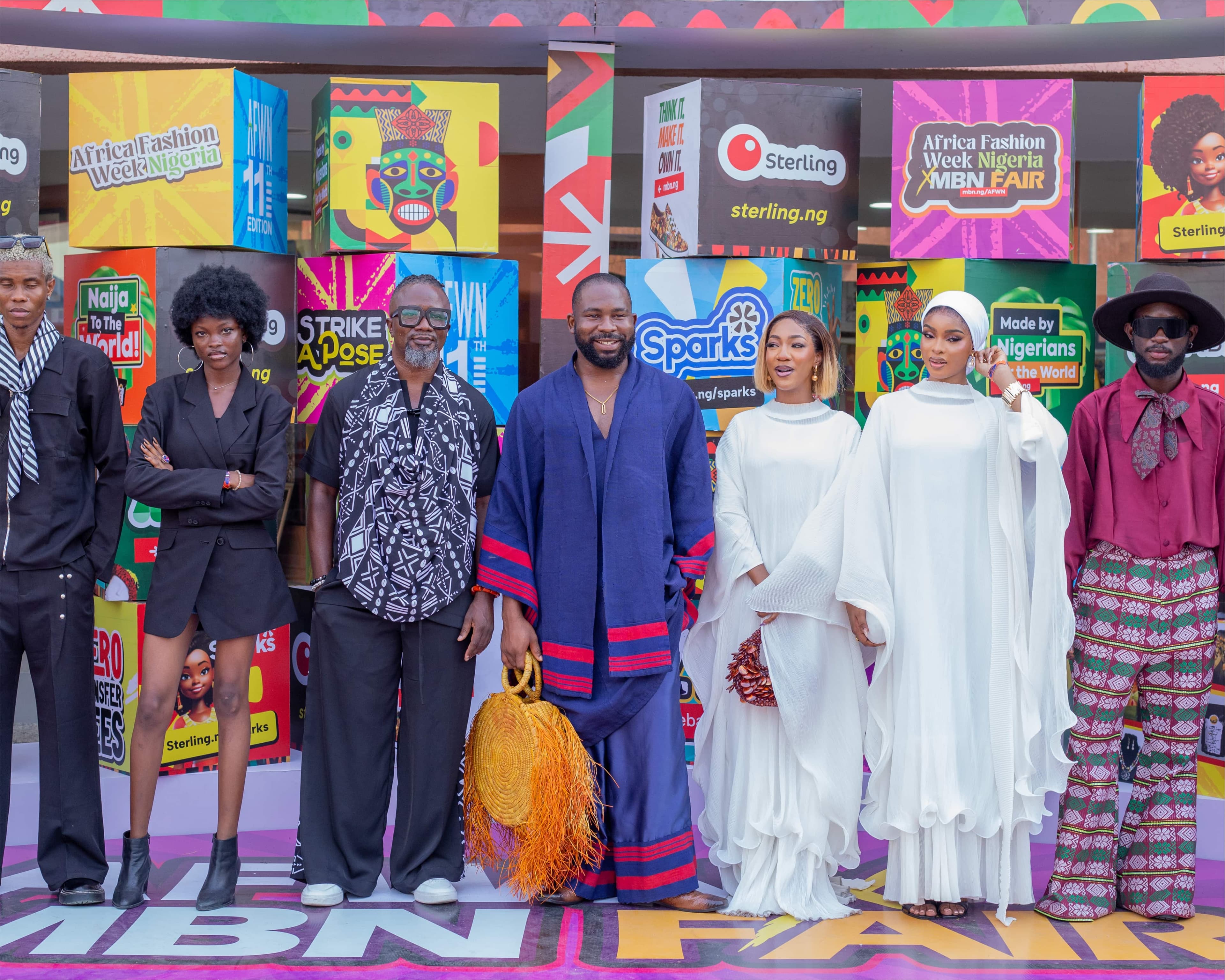 Designers and guests at the MBN Fair photo wall